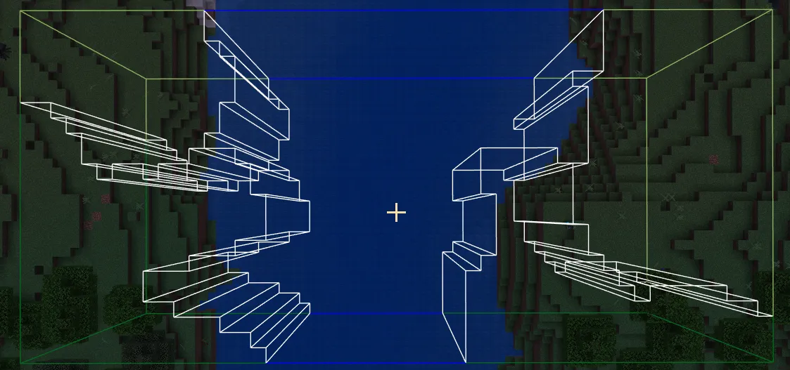 Minecraft biome edges using greedy meshing with visual biome colors