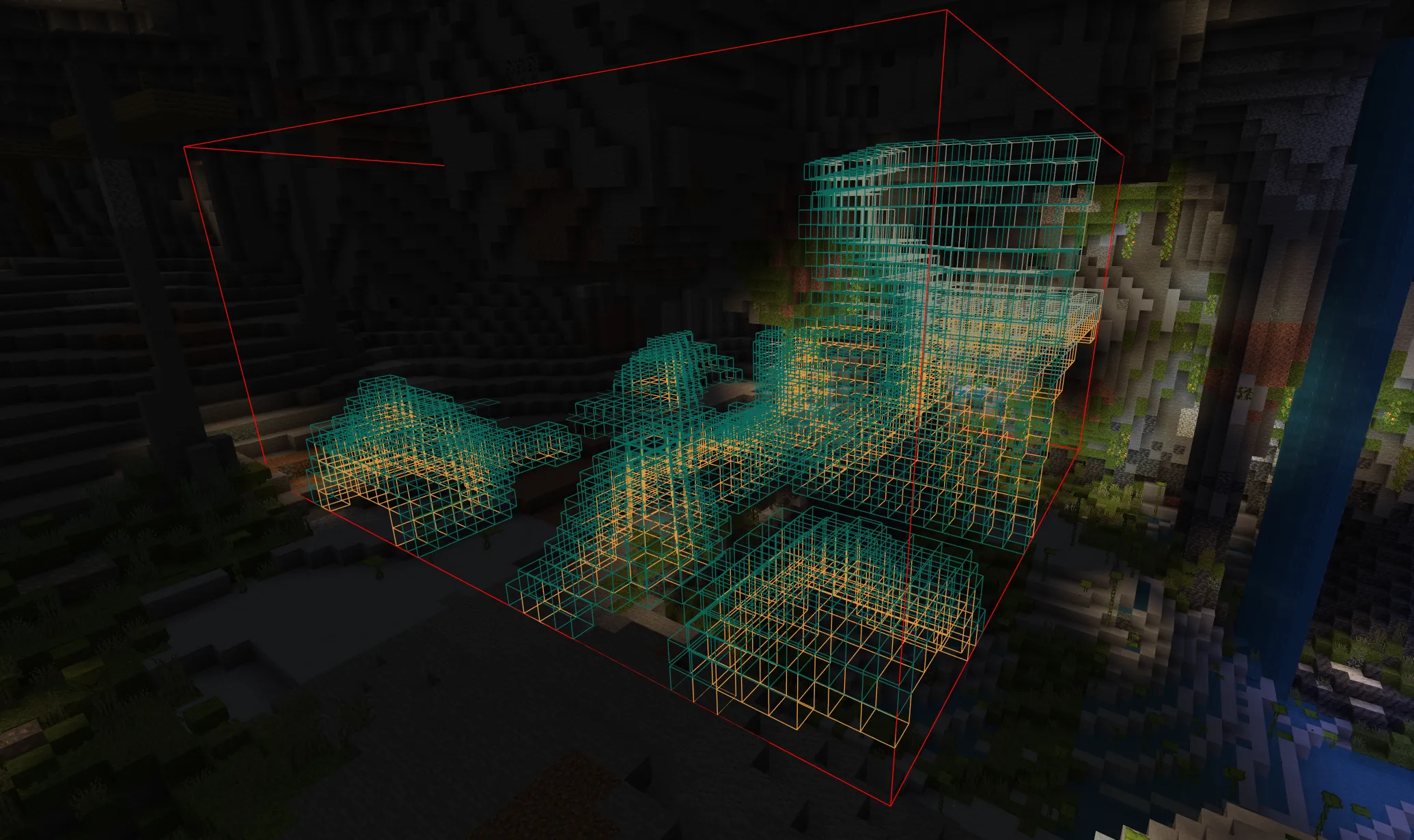 Minecraft biome edges underground using stupid meshing
